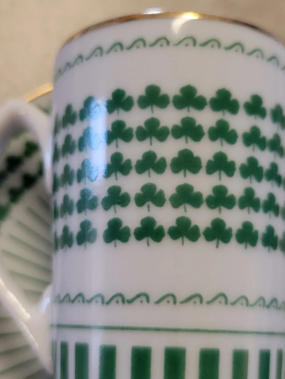 Vintage MCM Lagardo Tackett Schmid Irish Coffee Mug And Saucer Set